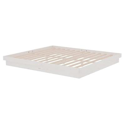 Bedframe massief hout wit 180x200 cm