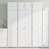 Opbergkast 70x42,5x225 cm bewerkt hout wit - thumbnail