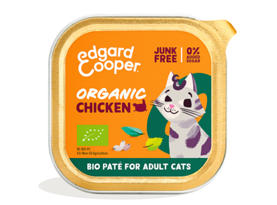 Edgard & Cooper biologisch kip paté kat natvoer kuipjes 16 x 85gr
