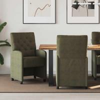 Eetstoelen 2 pcs Leger groen 58 x 67 x 97 cm Faux suede leer - thumbnail
