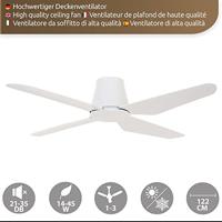 Lucci AIR Aria CTC Plafondventilator 47 W (Ø x h) 122 cm x 20 cm Wit Met afstandsbediening - thumbnail