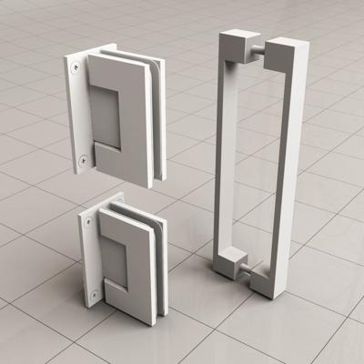 Wiesbaden Scharnierset en greep voor profielloze nisdeur mat wit Wiesbaden Scharnierset en greep voor profielloze nisdeur mat wit