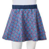 Kinderrok pauwenprint 104 marineblauw - thumbnail