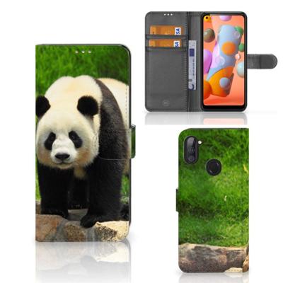 Samsung Galaxy M11 | A11 | Telefoonhoesje | Met pasjeshouder | Panda