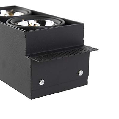 QAZQA Set van 6 inbouwspots zwart GU10 AR70 trimless 2-lichts - Oneon