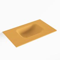 MONDIAZ LEX Ocher solid surface inleg wastafel voor toiletmeubel 50cm. Positie wasbak rechts - thumbnail
