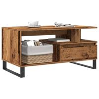 Salontafel 90x49x45 cm bewerkt hout oud houtkleurig - thumbnail