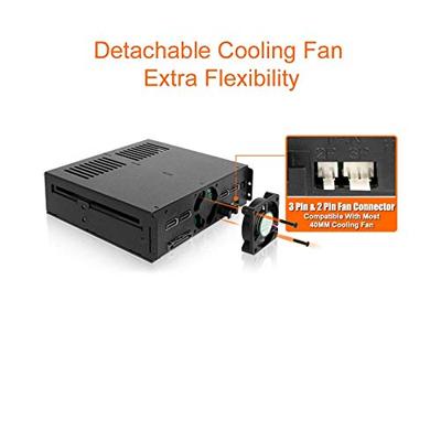 Icy Dock MB324SP-B 4x2,5 SATA hot swap cage voor externe 5,25
