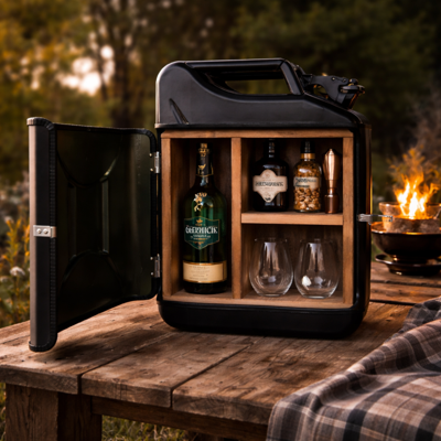 Jerrycan Bar Gin - Zwart - Leuk voor in de mancave - Uniek en Stijlvol - Perfect voor de ginliefhebbers - Exclusief drank