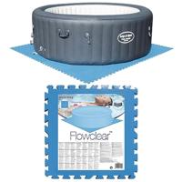 Bestway Zwembadbodembeschermers 8 st blauw 58220 - thumbnail