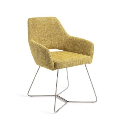 Jesper Home Eetkamerstoel 'Yanai' Beehive Steel, kleur Lemon Lines