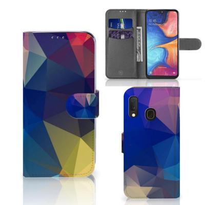 Samsung Galaxy A20e | Book Case | Polygon Dark Samsung Galaxy A20e | Book Case | Polygon Dark