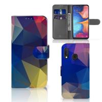 Samsung Galaxy A20e | Book Case | Polygon Dark - thumbnail