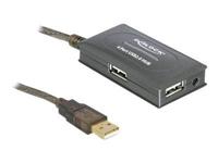 Delock 82748 USB 2.0-verlengkabel 10 m actief met 4-poorts hub - thumbnail