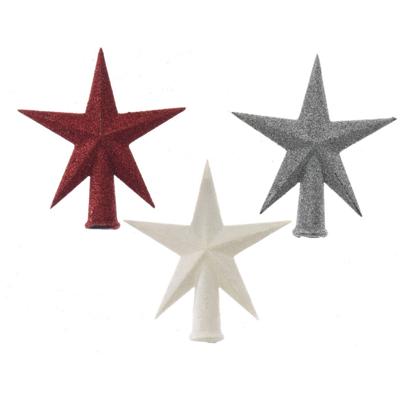 Kerst Piek plastic glitter diameter 12 cm en hoogte 13 cm Decoris - Decoris
