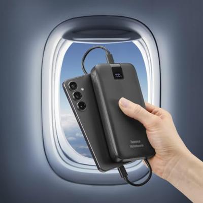 Hama PD 10 Power Pack 10000 mAh 3 Outputs 2x USB-C 1x USB-A Powerbank Grijs - thumbnail