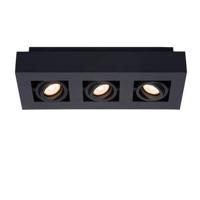 Lucide XIRAX - Plafondspot - LED Dim to warm - GU10 - 3x5W 2200K/3000K - Zwart - thumbnail