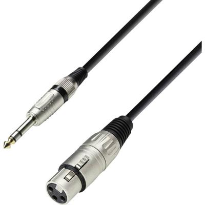 Adam Hall 3 STAR BFV 0300 XLR Verbindingskabel [1x XLR-bus - 1x Jackplug male 6,3 mm] 3.00 m Zwart