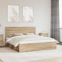 Bedframe met hoofdeinde Sonoma 180 x 200 cm Massief grenenhout - thumbnail