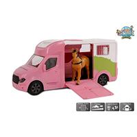 Kids Globe Paardentruck die cast roze - thumbnail
