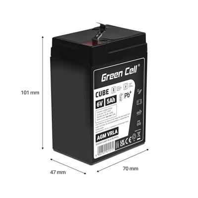 Green Cell AGM11 UPS-accu Sealed Lead Acid (VRLA) 6 V 5 Ah - thumbnail