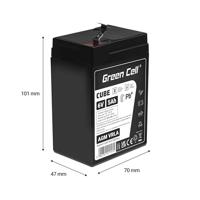 Green Cell Green Cell AGM11 batteria UPS Acido piombo [VRLA] 6 V 5 Ah (Green Cell AGM VRLA Loodaccu 6 V 5 Ah Loodgel (b x h x d) 70 x 107 x 47 mm Kabelschoen - thumbnail