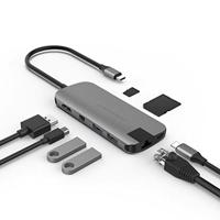 Hyper HD247B-gray Hyperdrive Slim 8-in-1 hub voor MacBook en USB-C apparaten, grijs - thumbnail