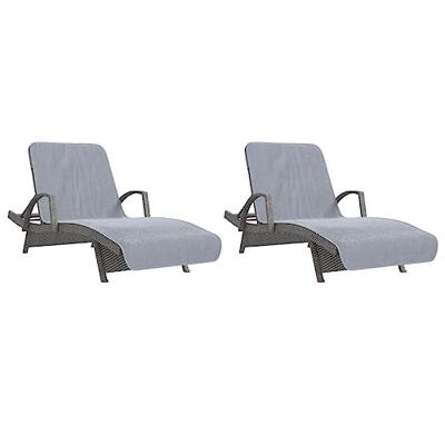 VidaXL Strandhanddoeken 2 st 400 g/m² 75x200 cm stof grijs VidaXL Strandhanddoeken 2 st 400 g/m² 75x200 cm stof grijs