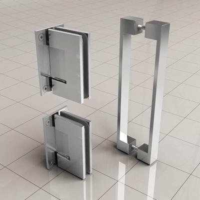 Scharnierset En Greep tbv Profielloze Nisdeur Wiesbaden Less Chroom