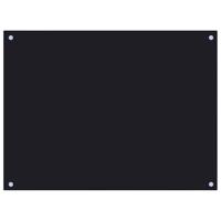 VidaXL Spatschermen keuken 2 st 80x60 cm gehard glas zwart - thumbnail