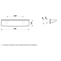 Laufen Universal planchet 60x14x6.5cm keramiek wit H8702540000001 - thumbnail