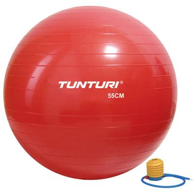 Tunturi gymbal l fitnessbal incl pomp l 55cm l rood