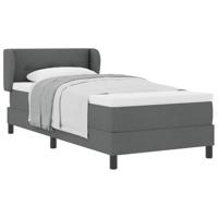 Boxspringbed met matras stof donkergrijs 100x200 cm - thumbnail