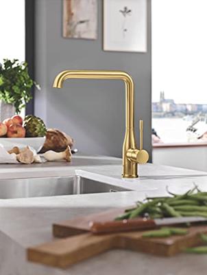 Keukenkraan Grohe Essence Mengkraan met Hoge Uitloop Cool Sunrise Geborsteld