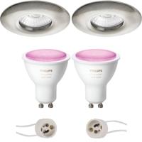 Philips Hue LED Spot Set GU10 - Waterdicht IP65 - Mat Nikkel - Ø82mm - Bluetooth - thumbnail