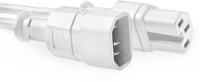 ACT AK5437 Stroomkabel C14/C15 Wit - 2 meter - thumbnail