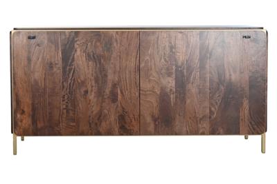 Dressoir DKD Home Decor Bruin Staal Mangohout 160 x 40 x 81 cm