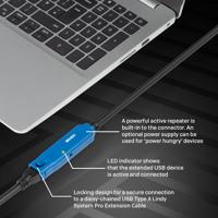Lindy 43381 USB-kabel USB-C 3.2 gen 1 5Gbps USN-A 8m - thumbnail