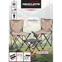 Tafel met twee stoelen Lifetime Zwart Crème 42 x 42 x 72 cm - thumbnail