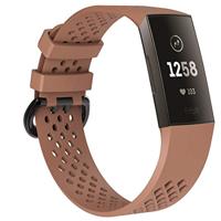 Fitbit Charge 3 & 4 sport bandje - Maat: Large - Lichtbruin - thumbnail