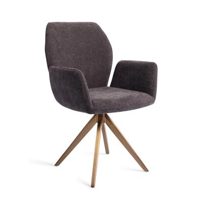 Jesper Home Misaki eetkamerstoel Almost Black turn rose