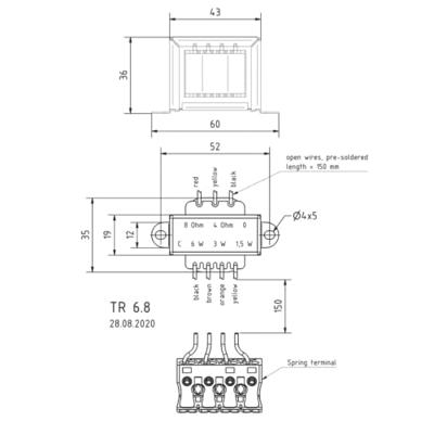 Visaton TR 6.8 PA-transformator