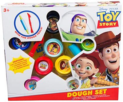 Jonotoys Toy story klei set met 8 potjes klei en mes met roller