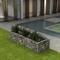 Gabion plantenbak verhoogd 270x90x50 cm staal - thumbnail