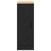 Garagekast 30x51x85 cm massief grenenhout zwart - thumbnail