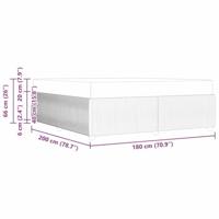 Bedframe met matras met matras Zwart 180 x 200 cm Fluweel - thumbnail