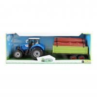 Tractor Tractor met Oplegger en Boomstammen Fritie 20cm - thumbnail