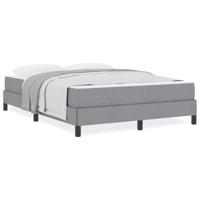 Boxspring bed met matras Lichtgrijs 140 x 200 cm Stof - thumbnail