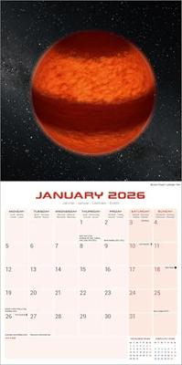Space Calendar 2026 Square Wall Calendar - 16 Month