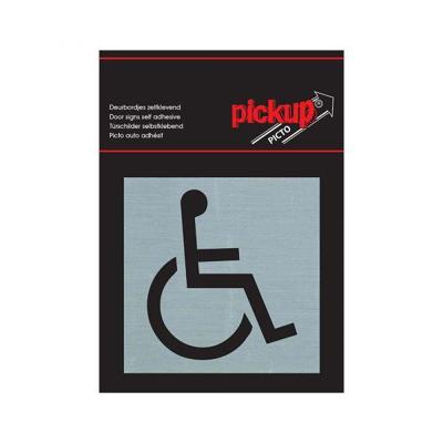 Route Alu Picto 80 x 80 mm Sticker rolstoel Pickup - Pickup